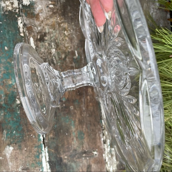 Royal Limited Crystal Cake platter vintage style - Picture 10 of 13